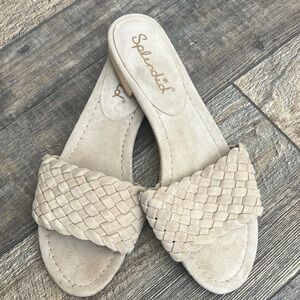 Splendid Beige Braided Slide Sandals